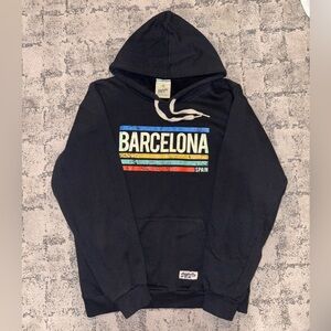 Barcelona Graphic Hooded Sweatshirt - Black